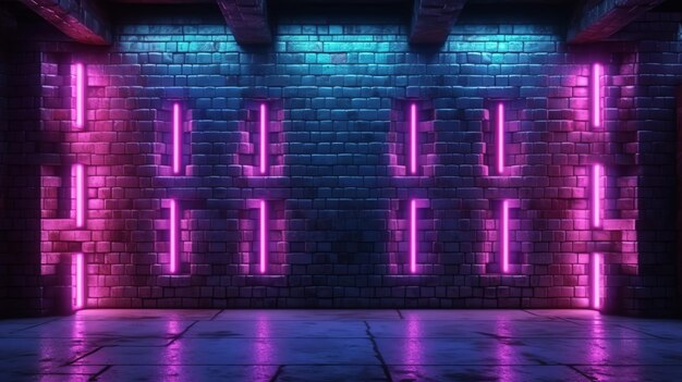 background futuristic neon frame template design illustration