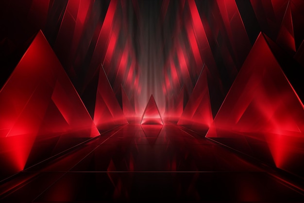 Background geometric design with red lights