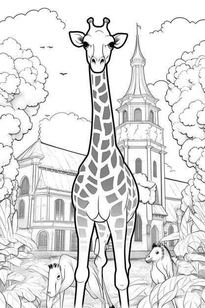 Photo background for giraffe