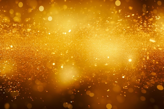 Background of golden dust shimmer particles