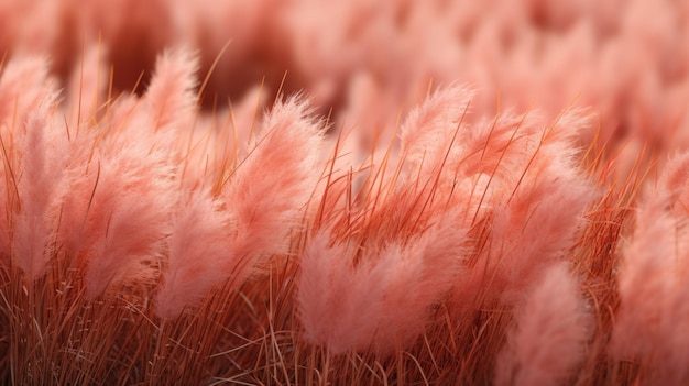 The background of the grass is in Coral color