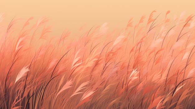 The background of the grass is in Salmon color