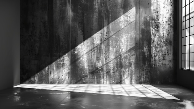 스튜디오 방의 회색과 어두운 추상적인 시멘트 벽의 배경
