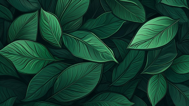 background of green leaves