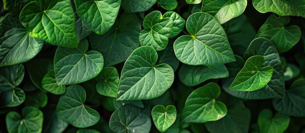 Background of green leaves