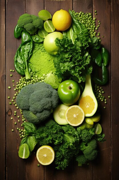 Photo background of green vegetables