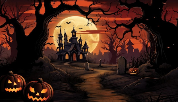 Background for Halloween celebration party poster design