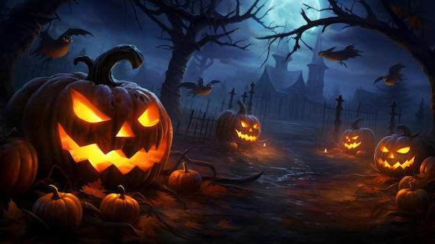 background for halloween night scary