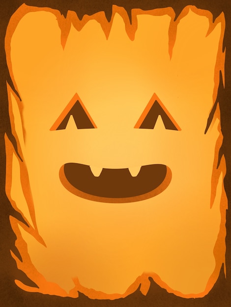 Background halloween yellow pumpkin smile