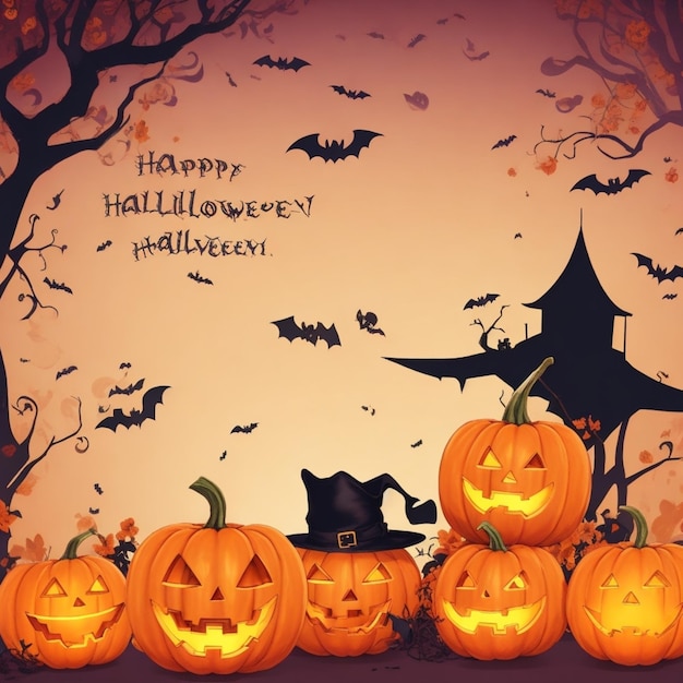 Background for happy Halloween greetings