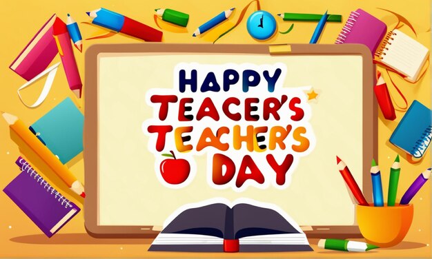 background happy teachers' day