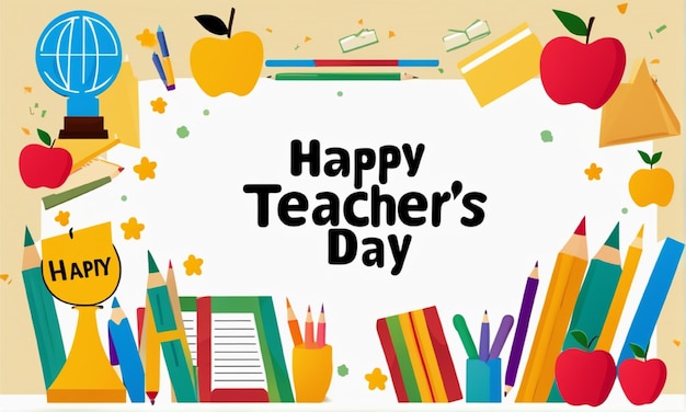 Photo background happy teachers' day