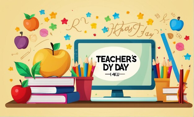 background happy teachers' day