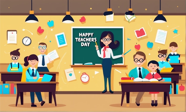 background happy teachers' day