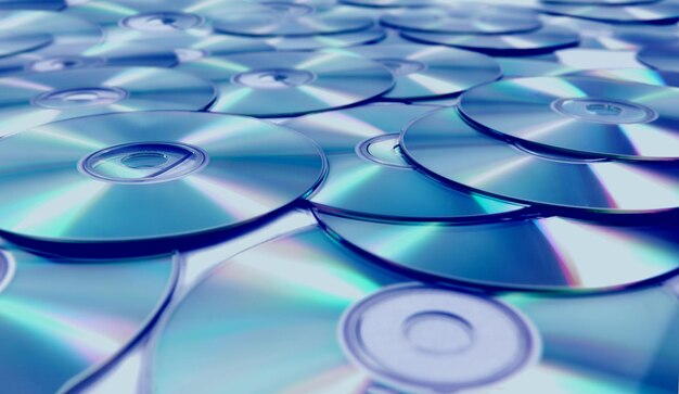 Background of heap compact disk and dvd