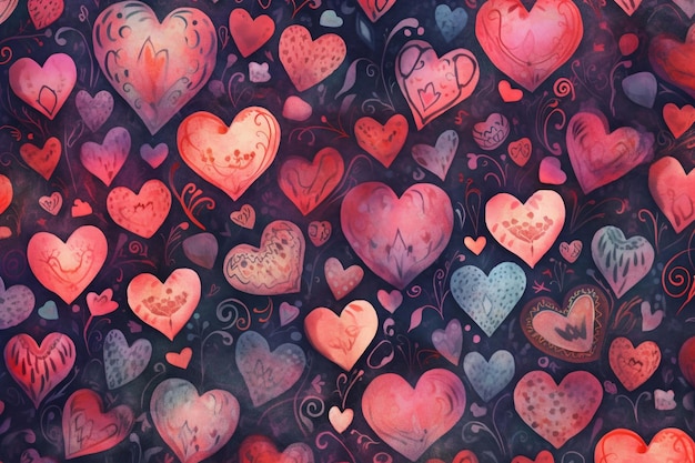 Background of hearts Valentine's Day