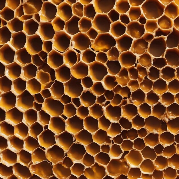 Background hexagon texture wax honeycomb from a bee hive