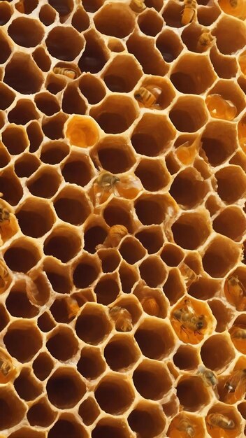 Background hexagon texture wax honeycomb from a bee hive