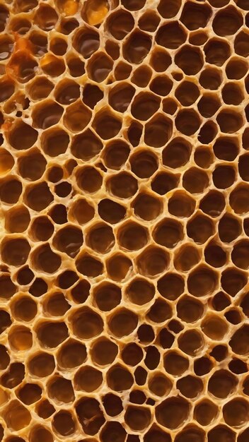 Background hexagon texture wax honeycomb from a bee hive