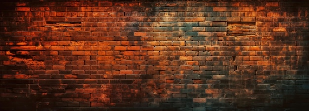 Background of Highcontrast chiaroscuro lighting of a brick wall in a lightbox Generative AI