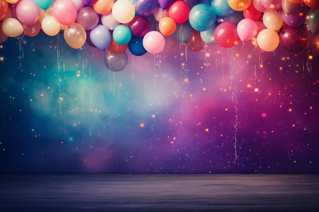 Photo background for the holiday party or birthday on a colored background