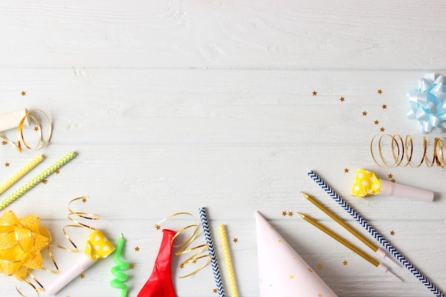 background for the holiday party or birthday on a colored background