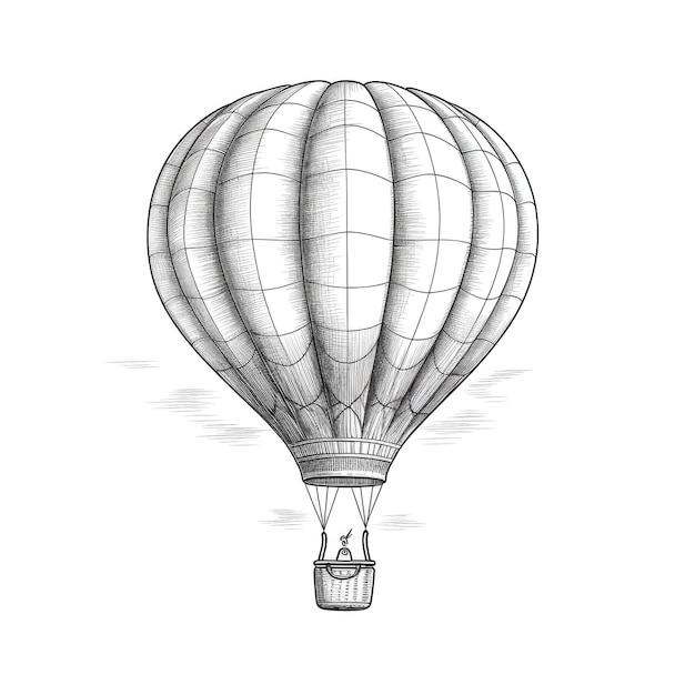 Background hot air balloon ai generated
