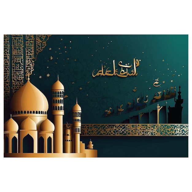 Foto background illustration design image con il tema della festa di eid aladha