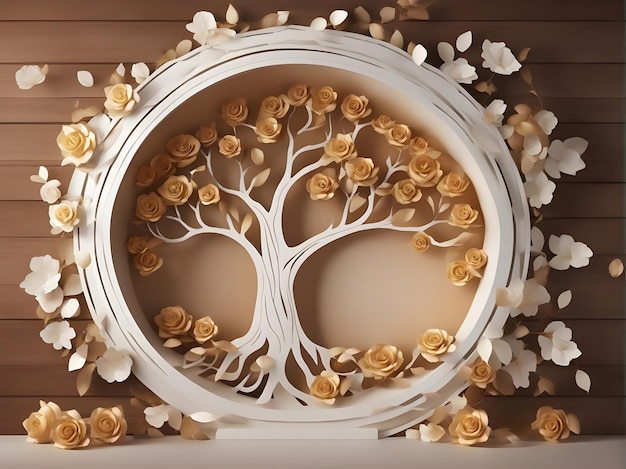 Background illustration flower tree wood luxury