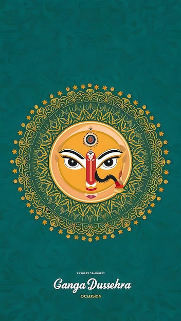 Background Illustration for Ganga Dussehra a Hindu festival