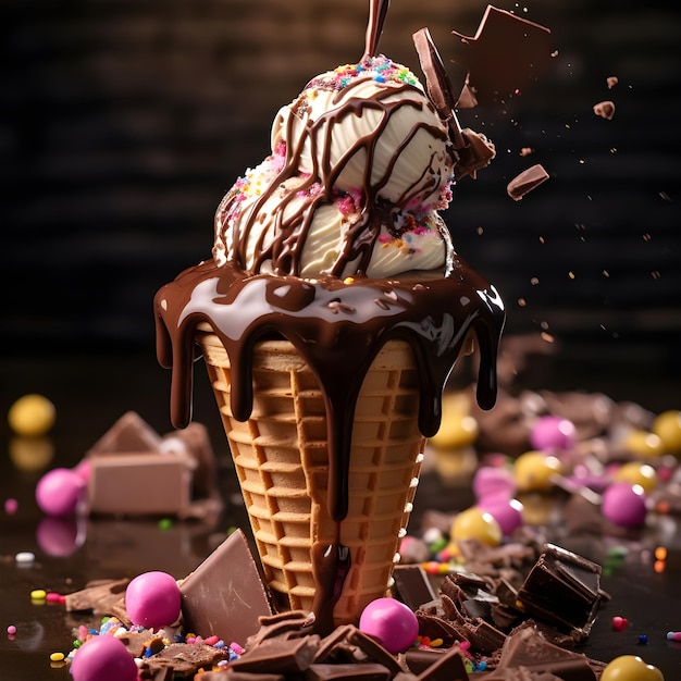 Background illustration Ice cream