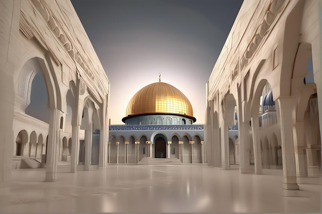 Background illustration mosque alaqsa