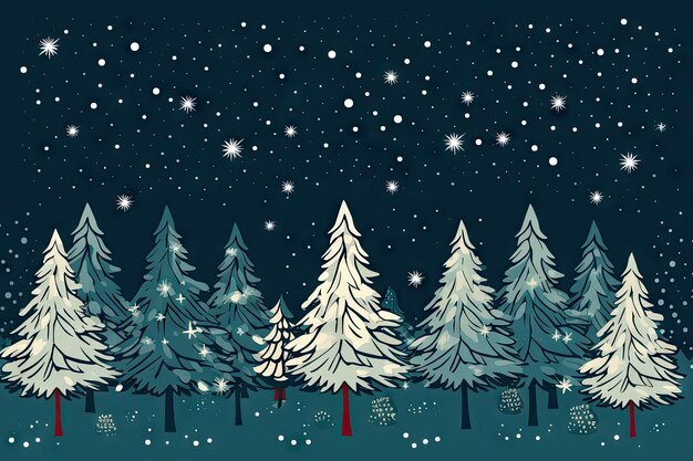 Background illustration with typical Christmas ai generated