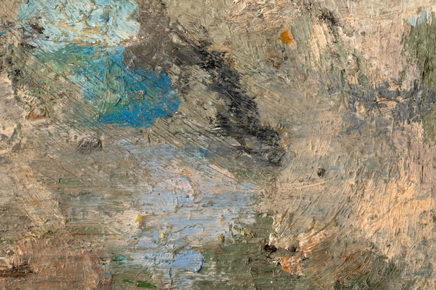 Background image of bright oilpaint palette closeup