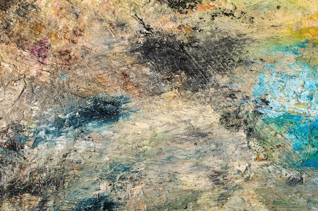 Background image of bright oilpaint palette closeup