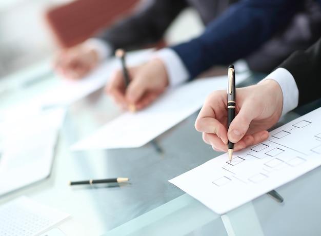 Background image of business team working at Desk