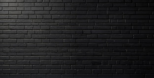 Photo background image of dark black brick wall