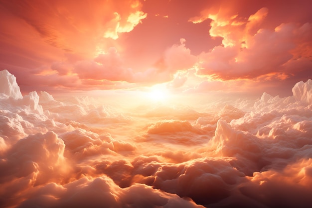 雲と煙のある謎めいた空の背景画像