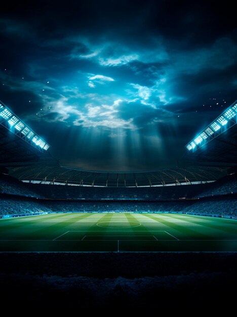 Фото Фоновое изображение великолепного футбольного поля