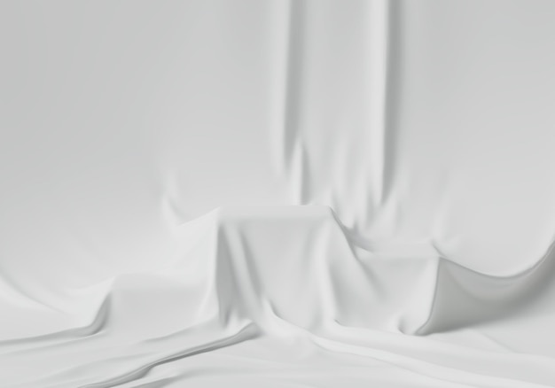 Background image for product placement There are three levels Covered with white cloth 3D Scene