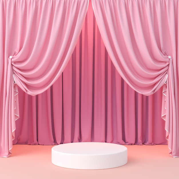 Photo background image for promotional product placement there was a curtain around the scene 3d scene