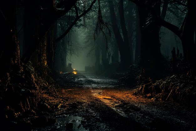 background image of a spooky forest