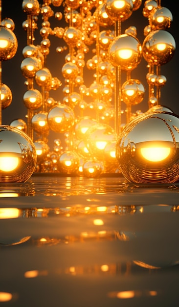 background image with golden balls