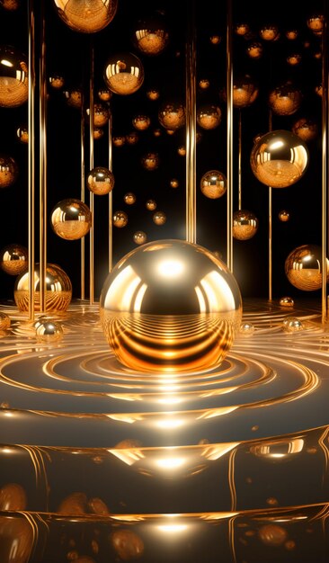 background image with golden balls