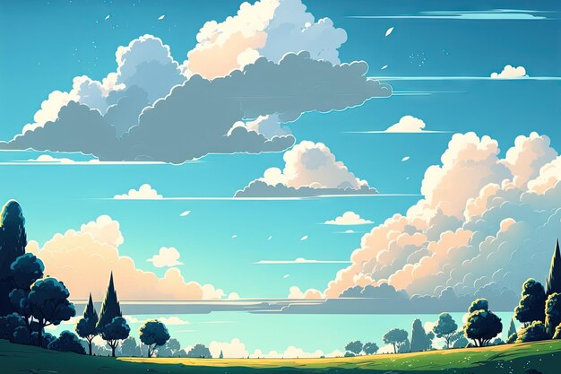 Premium AI Image | Background is a cloudy sky