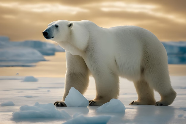 Background of the last polar bear