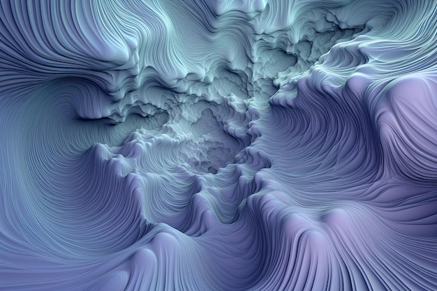 Background of lavender waves in light indigo color Generative AI