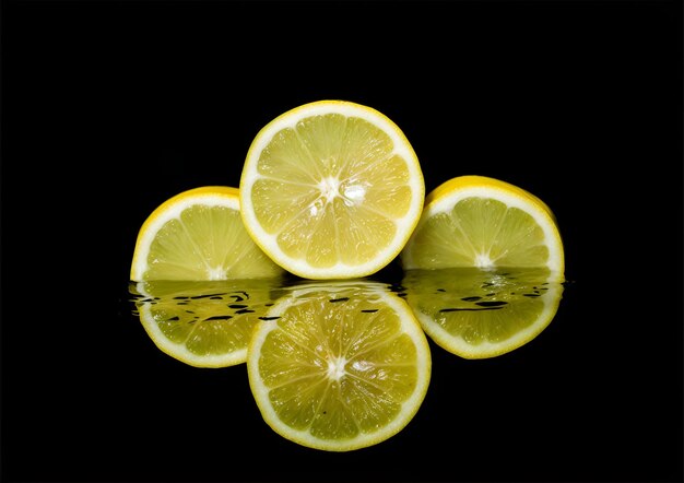 Photo background lemon slices