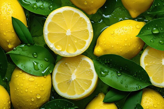 Photo background of lemons being cut