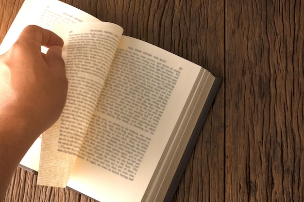 The background of the letter of the book is blurred